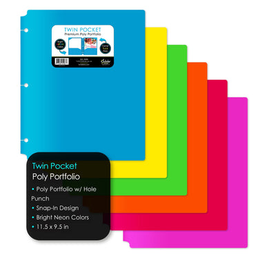 Poly Port 2-Pocket Folder | Neon Colors