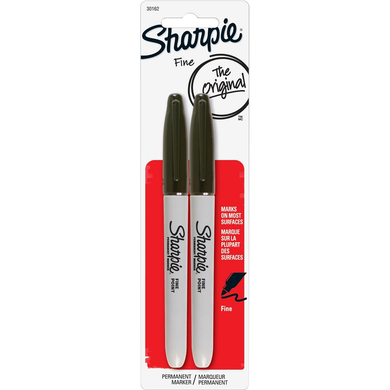 Sharpie Permanent Marker Black 2Pk