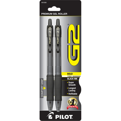 G2 Retractable Gel Pen 1.0mm | Black 2Pk