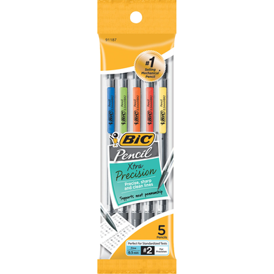BIC Xtra Life Mechanical Pencil Black .5mm 5Pk