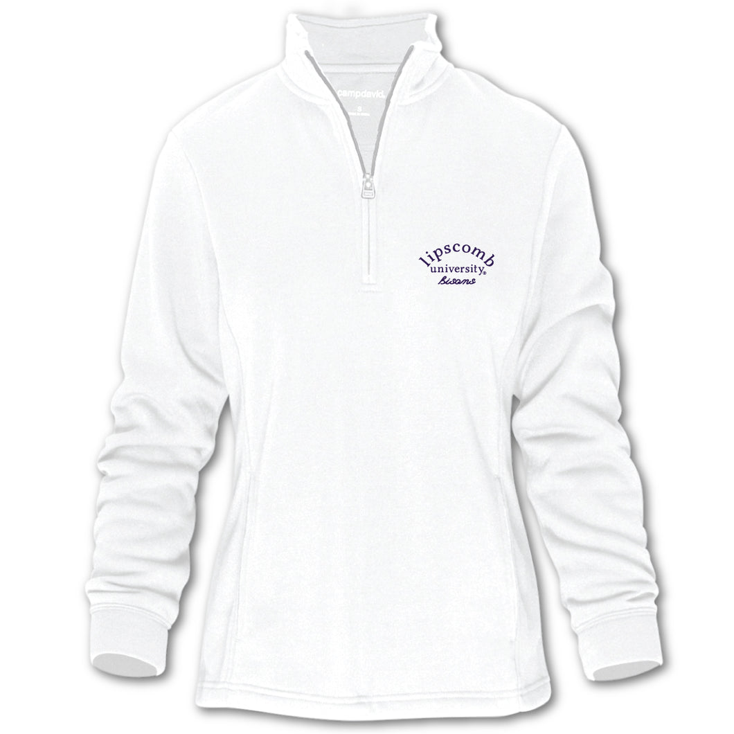 Ladies Comfy 1/4 Zip, White