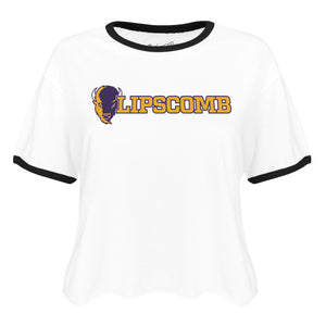 Ladies Cutoff Ringer Tee | White