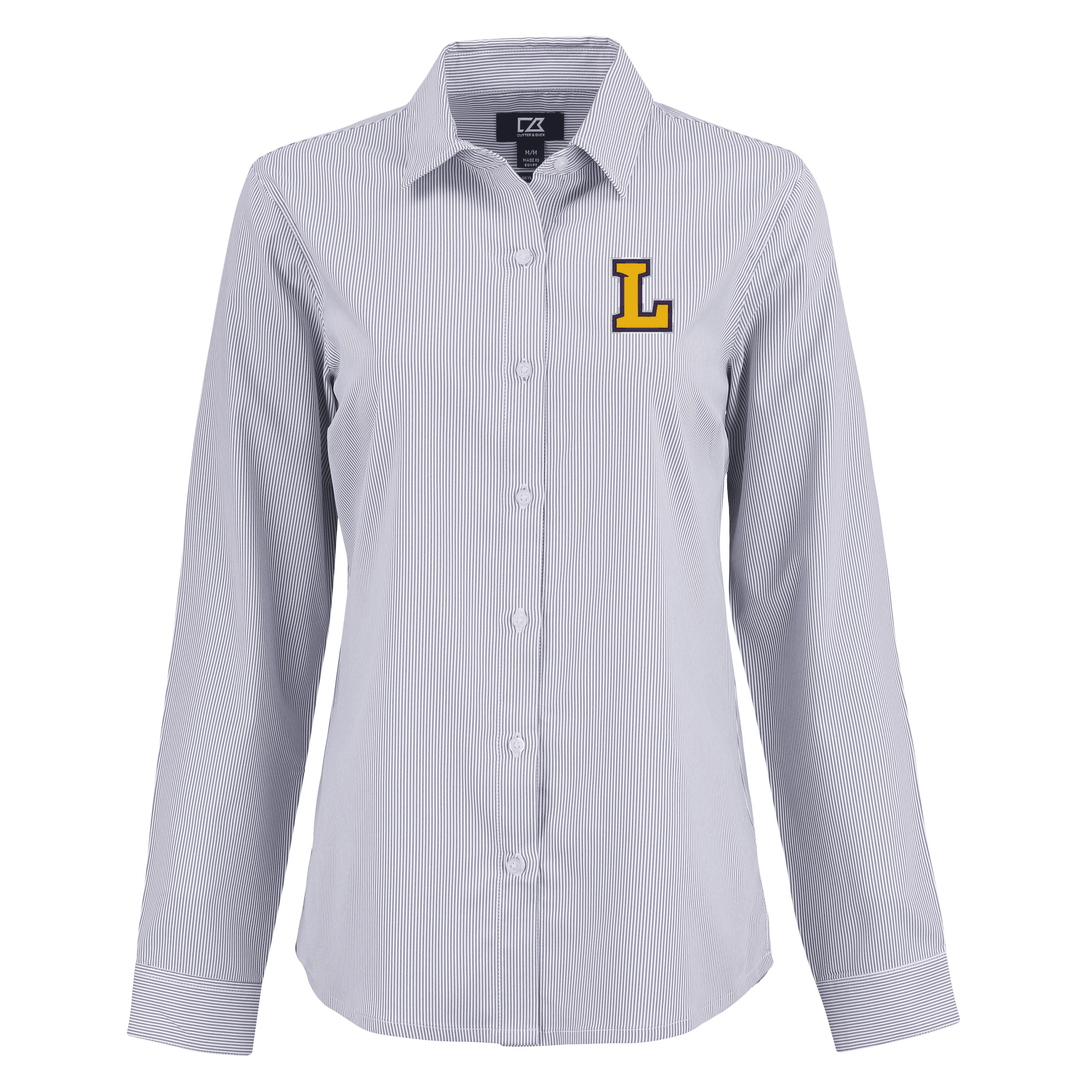 Skyline Eco Pinstripe Womens Long Sleeve Dress Shirt