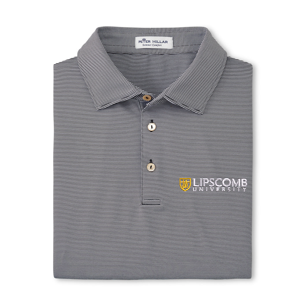 Jubilee Stripe Stretch Jersey Polo | Black