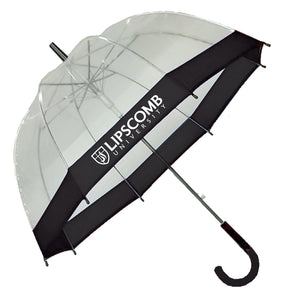 Clear View Bubble Dome Imprinted Umbrella, Black