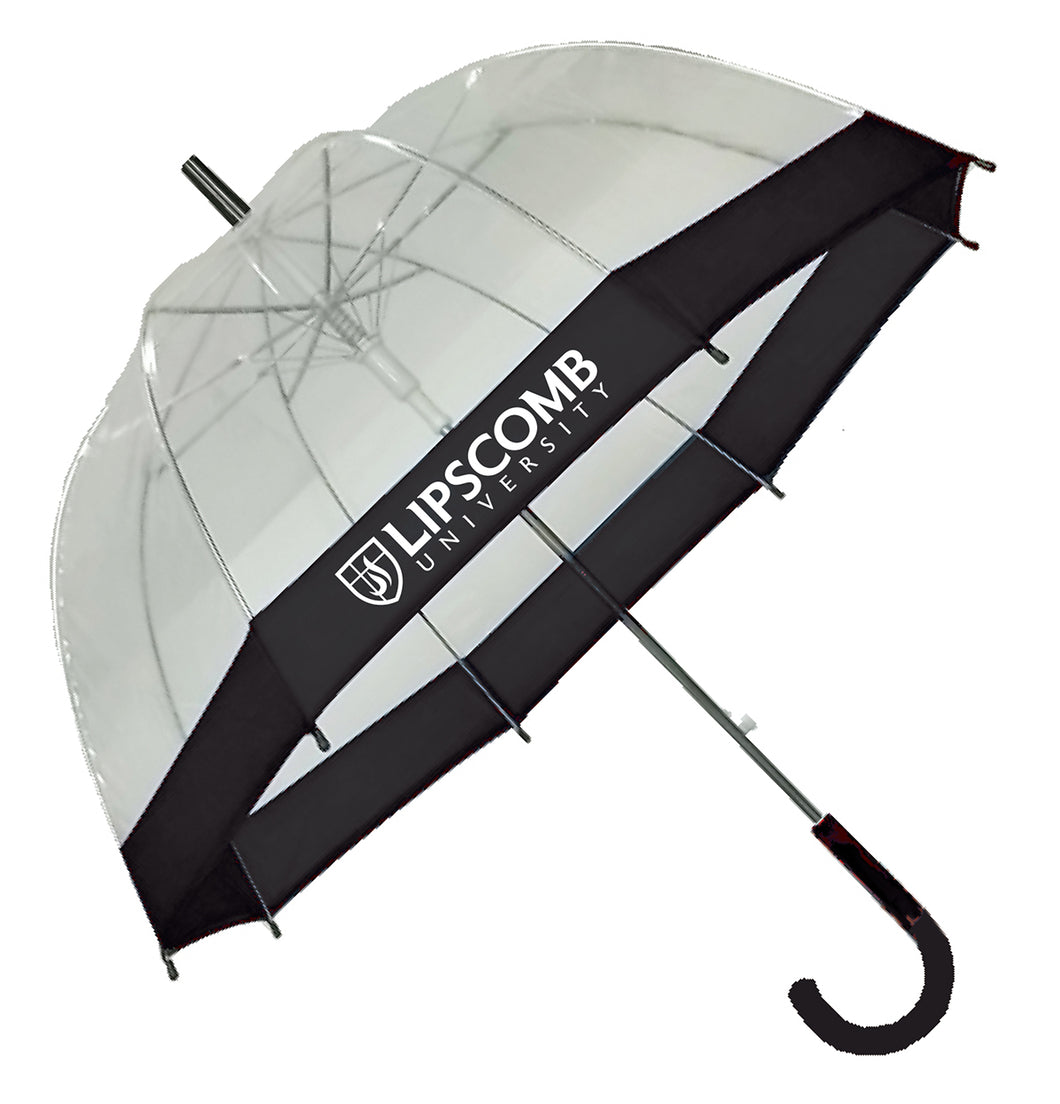 Clear View Bubble Dome Imprinted Umbrella, Black