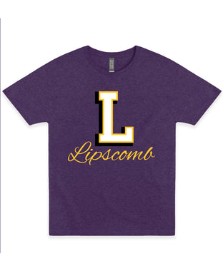 University Script Tee | Purple Heather