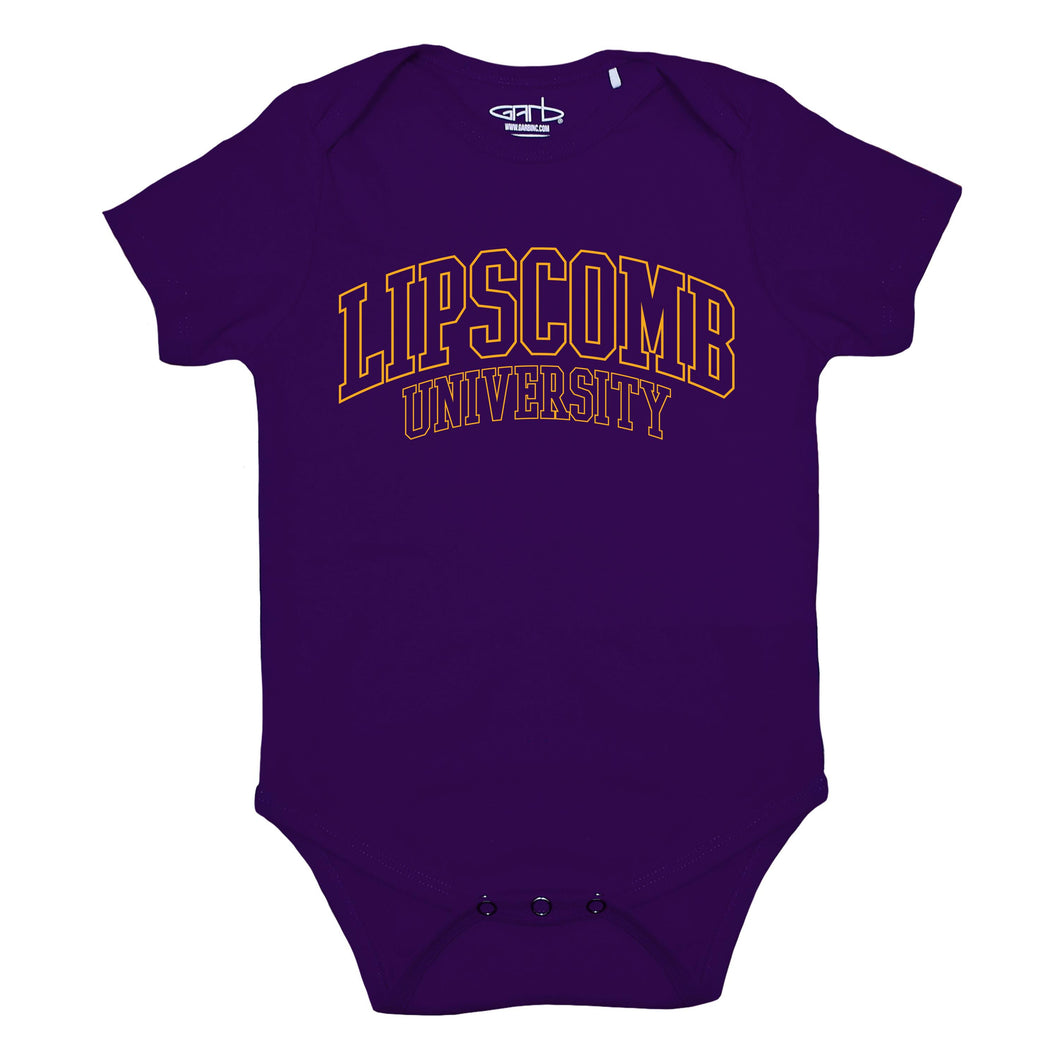 Short Sleeve Snap Onesie, Purple (F22)