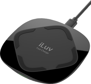 DISC iLuv 15W Qi Fast Wireless Charger, Black
