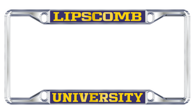Mirror License Plate Frame Lipscomb over University