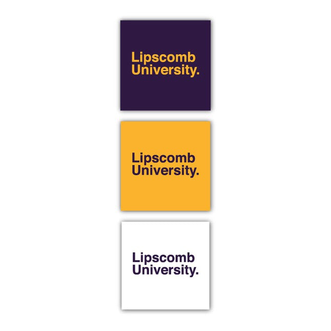 Lipscomb 3-pack Square Decal - J Square